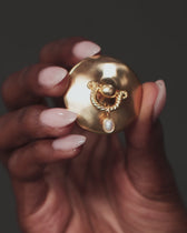 Pierced Pearl Brooch