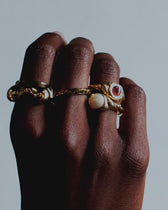 Adorned Pearl Ring