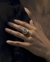 Gemstone Snail Ring