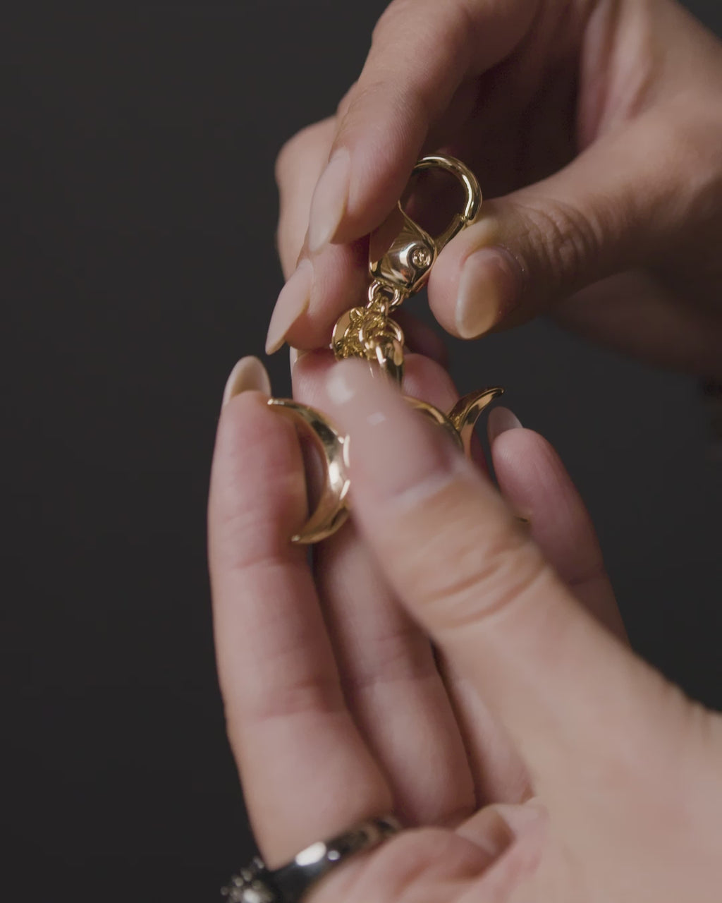 Triple Moon Bag Charm