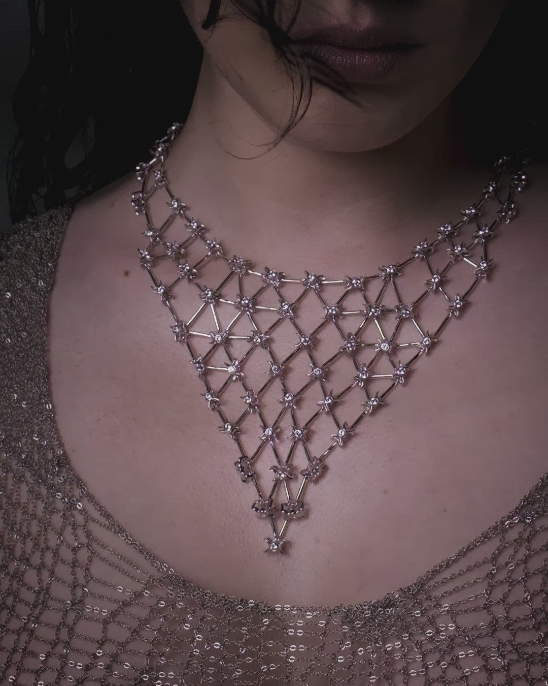 Sapphire Chainmail Bib