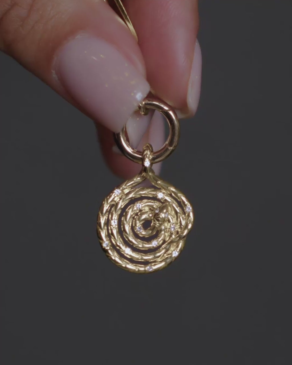 Sapphire Spiral Snake Coin