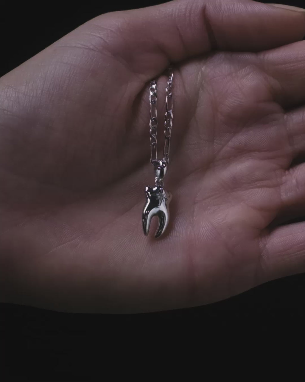 Sapphire Tooth Figaro Necklace