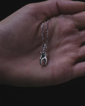 Sapphire Tooth Figaro Necklace