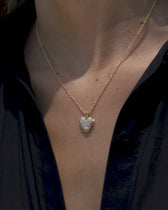 Diamond Spiked Heart Necklace
