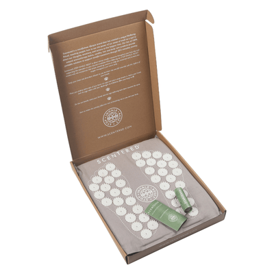 Scentered Body Care De-stress Acupressure Mat and Balm Set by Scentered