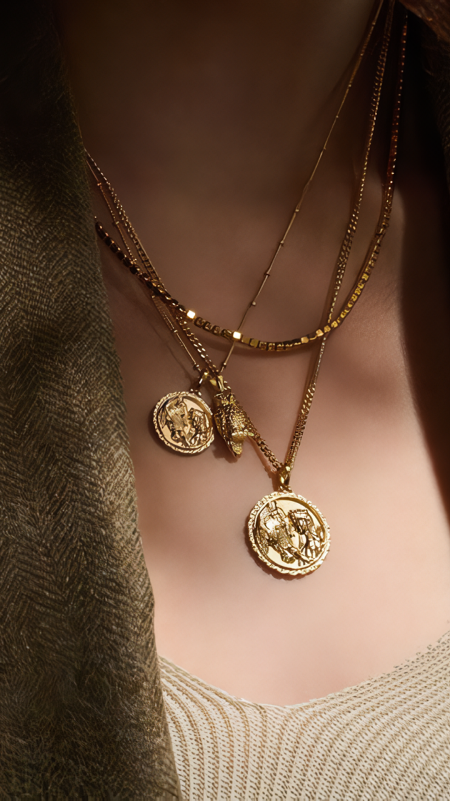 Awe Inspired Gold Coin Necklace