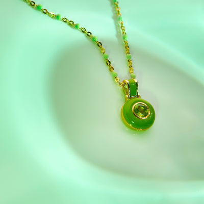 Green Aura Necklace-Necklaces-Awe Inspired