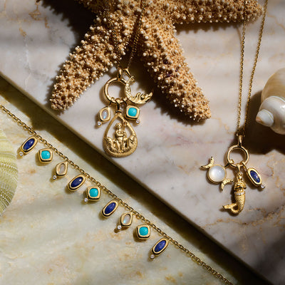 Diamond Mermaid Pendant-Necklaces-Awe Inspired